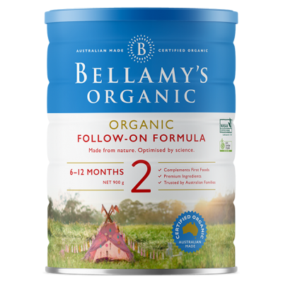 B2 Bellamy’s Organic 贝拉米婴儿配方奶粉2段 新包装 900g