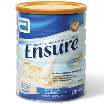 Ensure Vanilla Abbott 雅培大安素全安素加营素成人中老年营养奶粉 香草味 850g